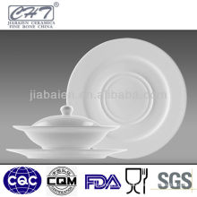 6.5"Bone china soup bowl with lid and saucer in different size